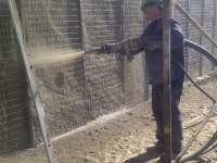 Hormigón civil proyectado vía seca. (Gunitado).